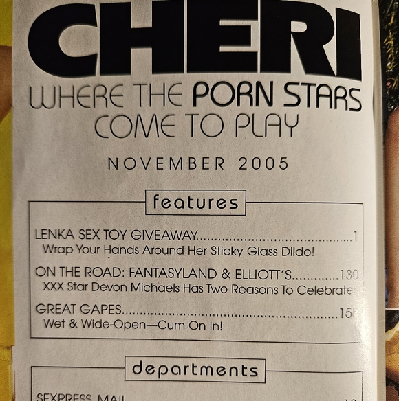 Vintage Cheri Magazine with Yellow Cover November 2005 - Picture 2 of 8